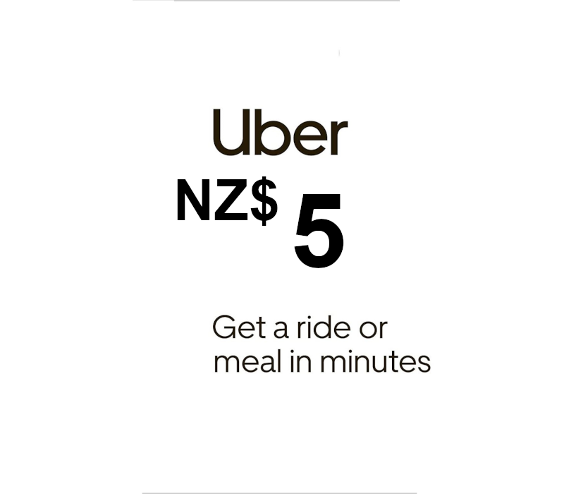 Uber NZD 5 Подарочная карта NZ