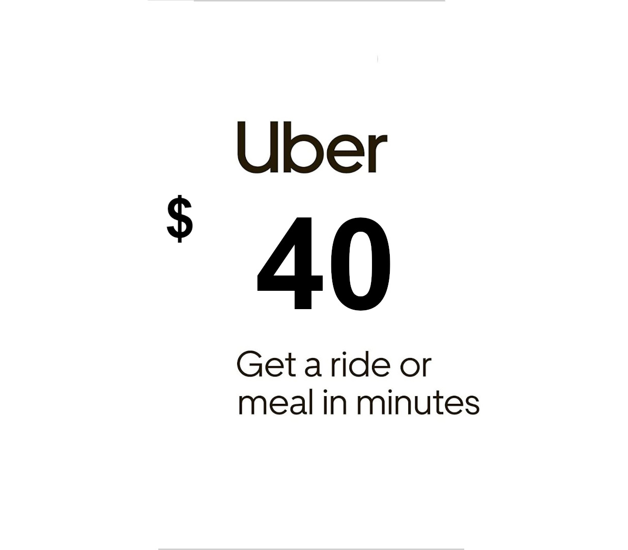 Uber USD 40 Voucher