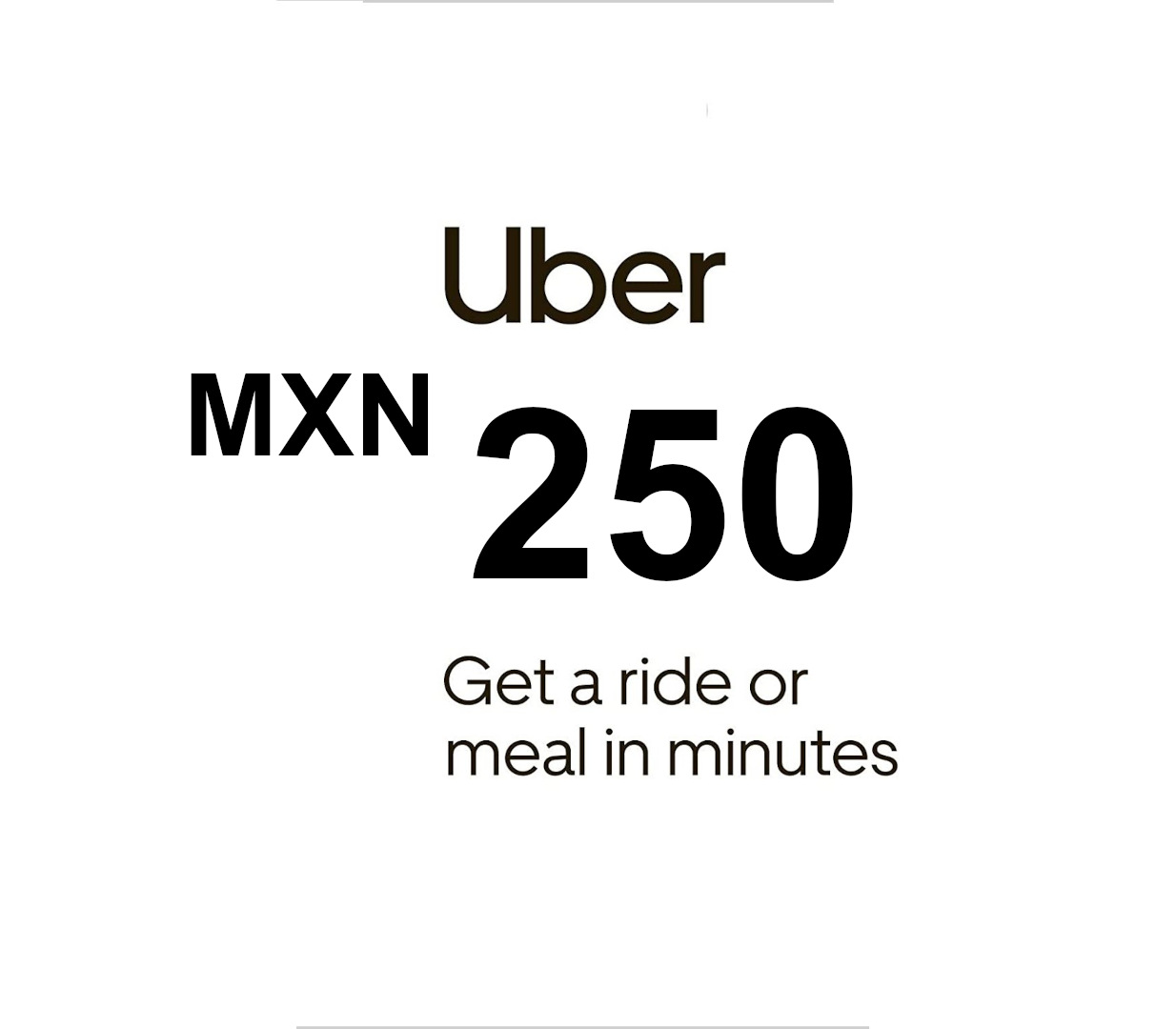 Uber MXN 250 Voucher MX