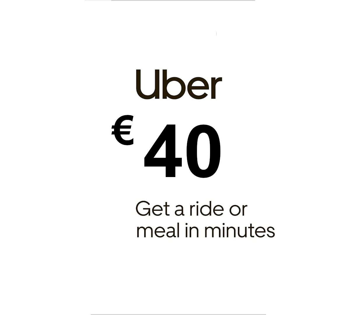 Uber EUR 40 Voucher EU