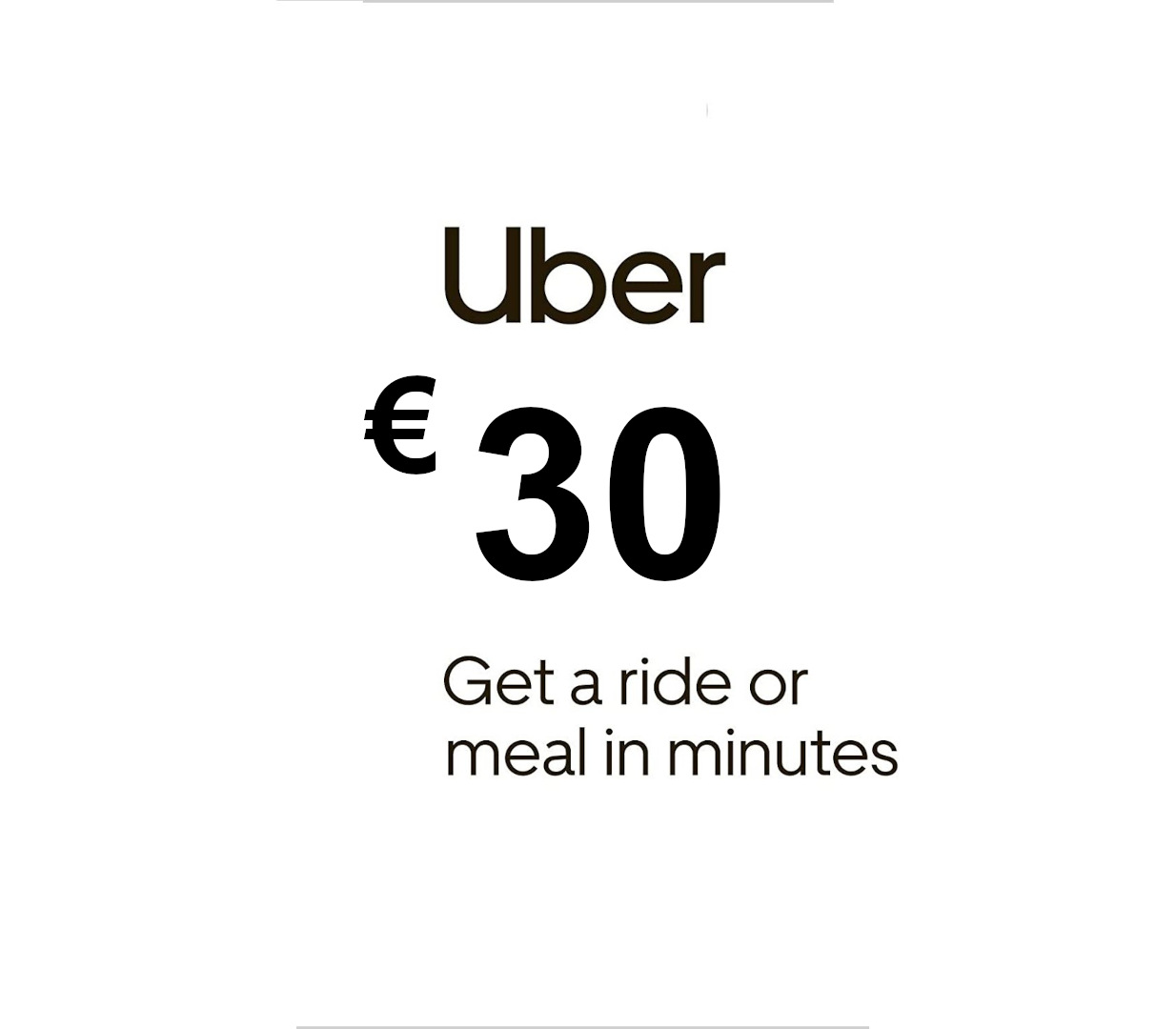 Uber EUR 30 Voucher EU