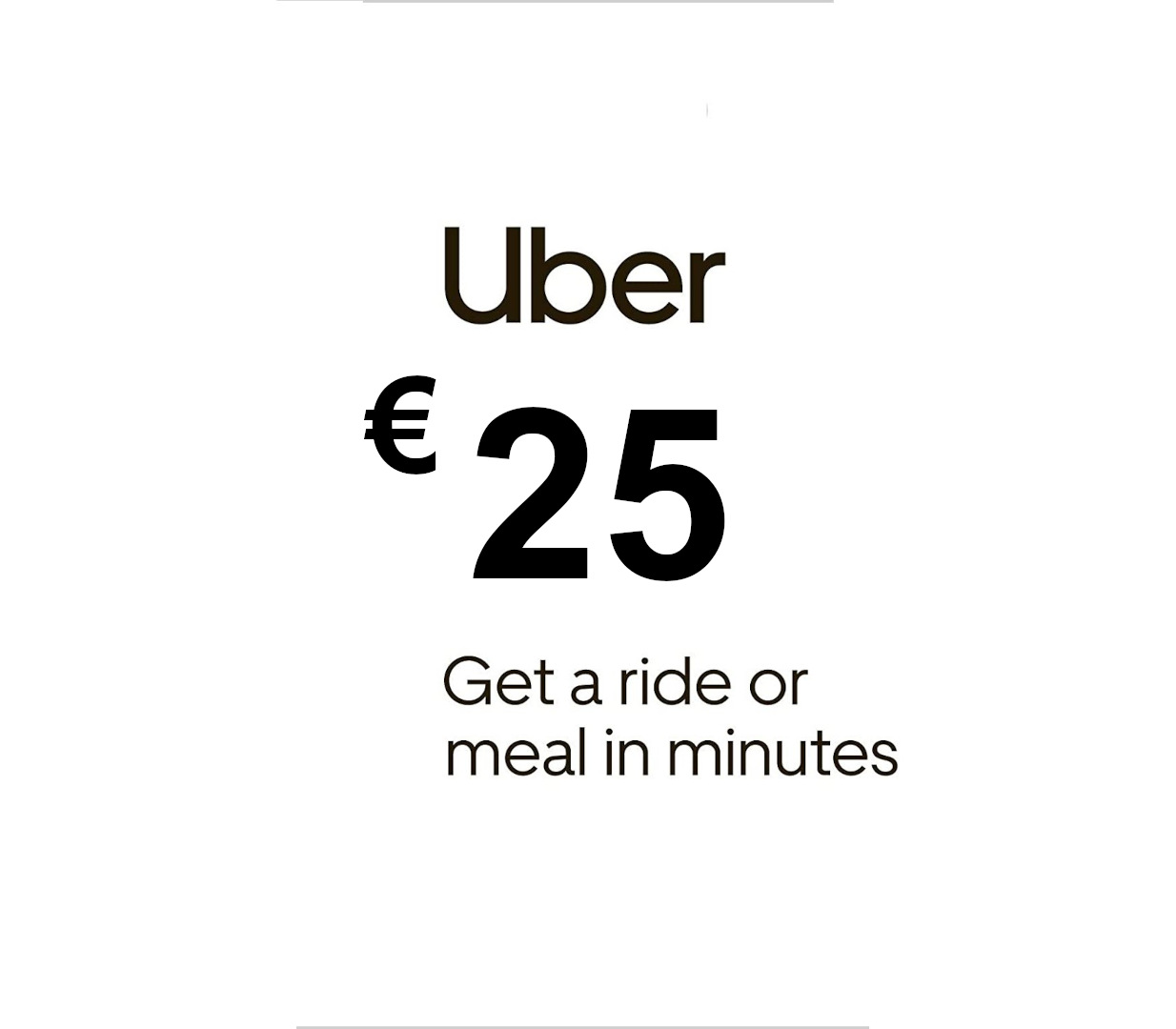 Uber EUR 25 Voucher EU