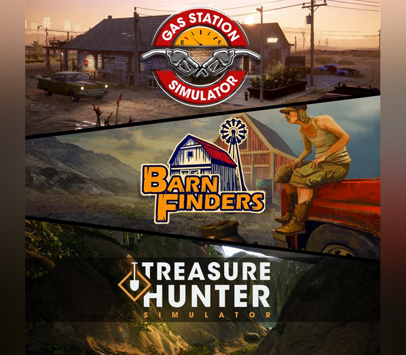 Gas Station Simulator + Barn Finders + Treasure Hunter Simulator Набор XBOX One / Xbox Series X|S Аккаунт
