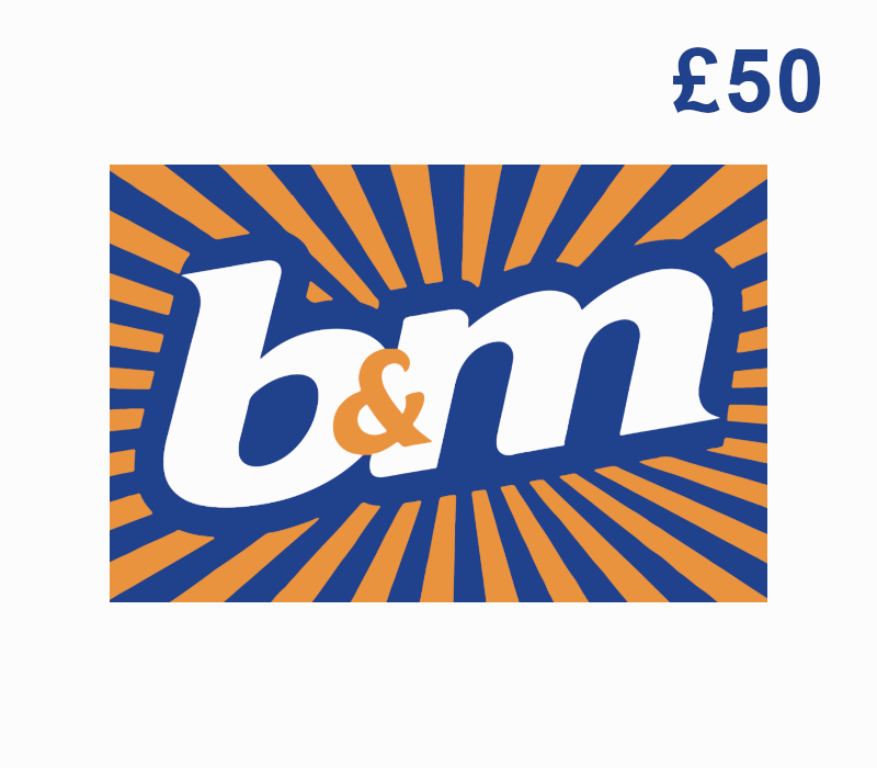 B&M GBP 50 Подарочная карта UK