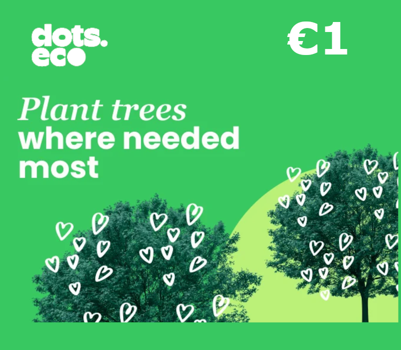 Dots.eco - Plant Trees Where Needed The Most EUR 1 Подарочная карта IE