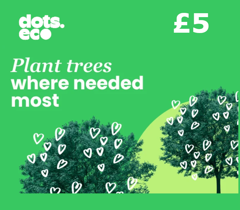 Dots.eco - Plant Trees Where Needed The Most GBP 5 Подарочная карта UK