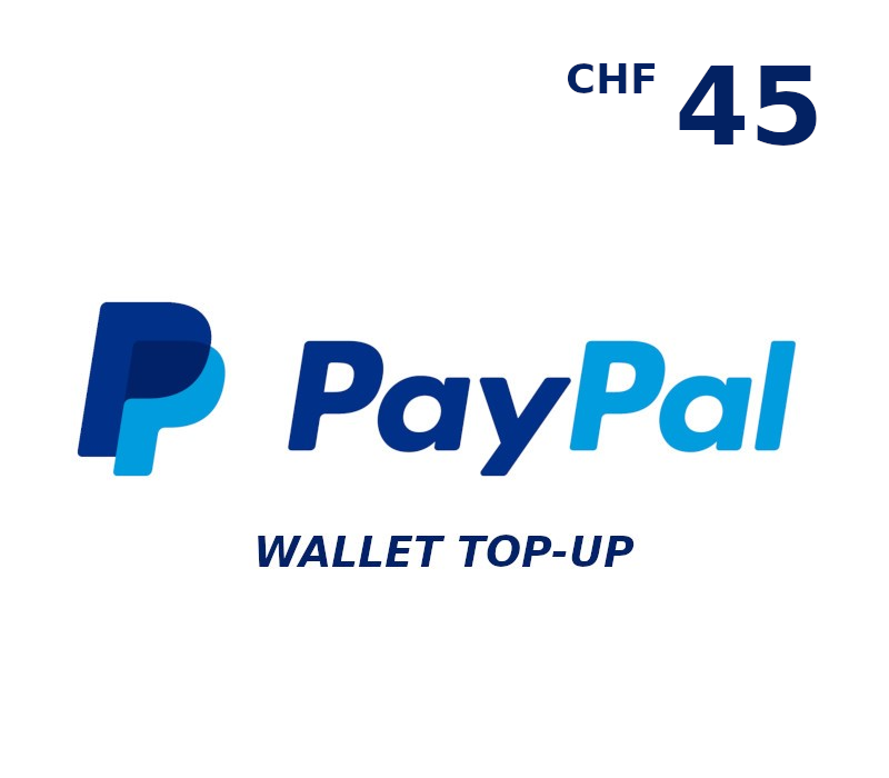 PayPal Wallet CHF 45 Top Up