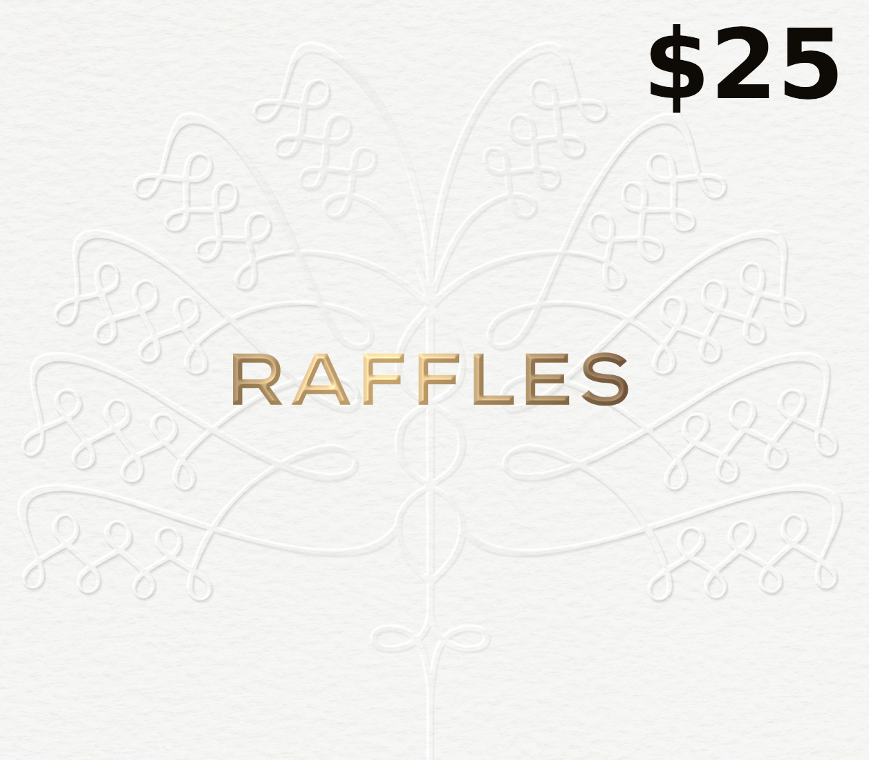 Raffles Hotels & Resorts USD 25 Подарочная карта US