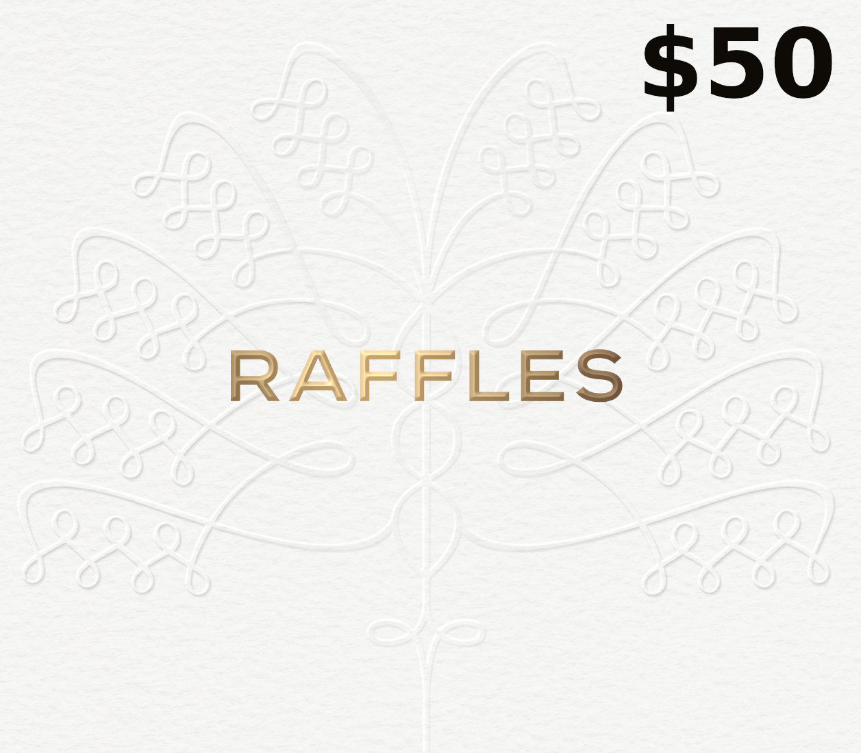 Raffles Hotels & Resorts USD 50 Подарочная карта US