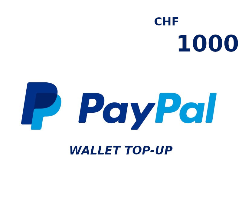 PayPal Wallet CHF 1000 Top Up