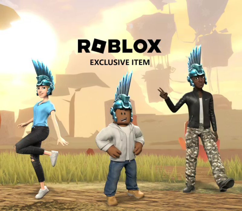 Roblox - Blue Steel Mohawk Helmet DLC Ключ