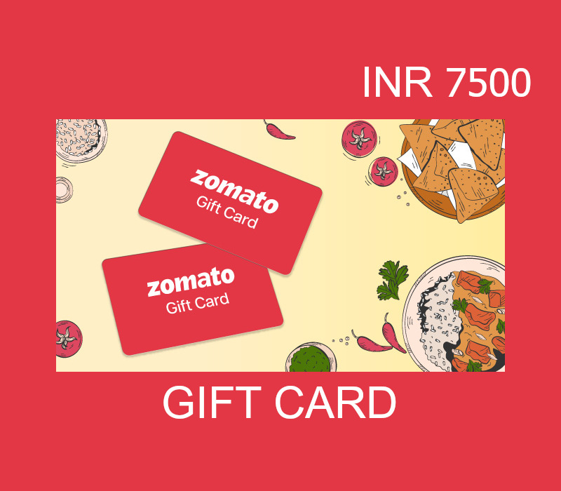Zomato INR 7500 Подарочная карта IN
