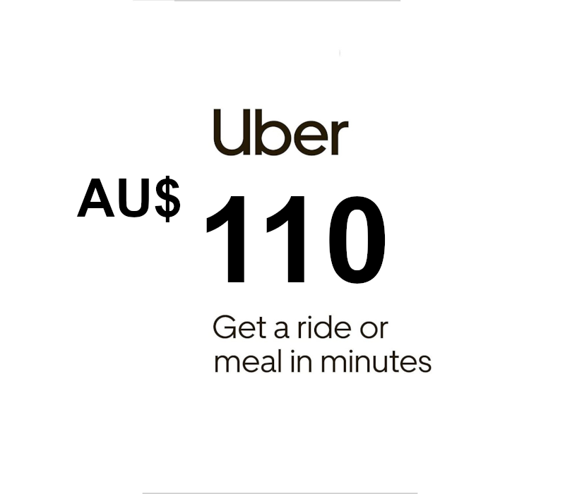 Uber AUD 110 Подарочная карта AU
