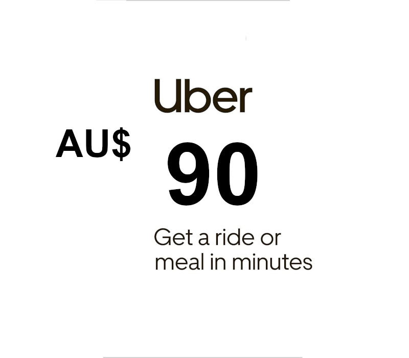Uber AUD 90 Подарочная карта AU