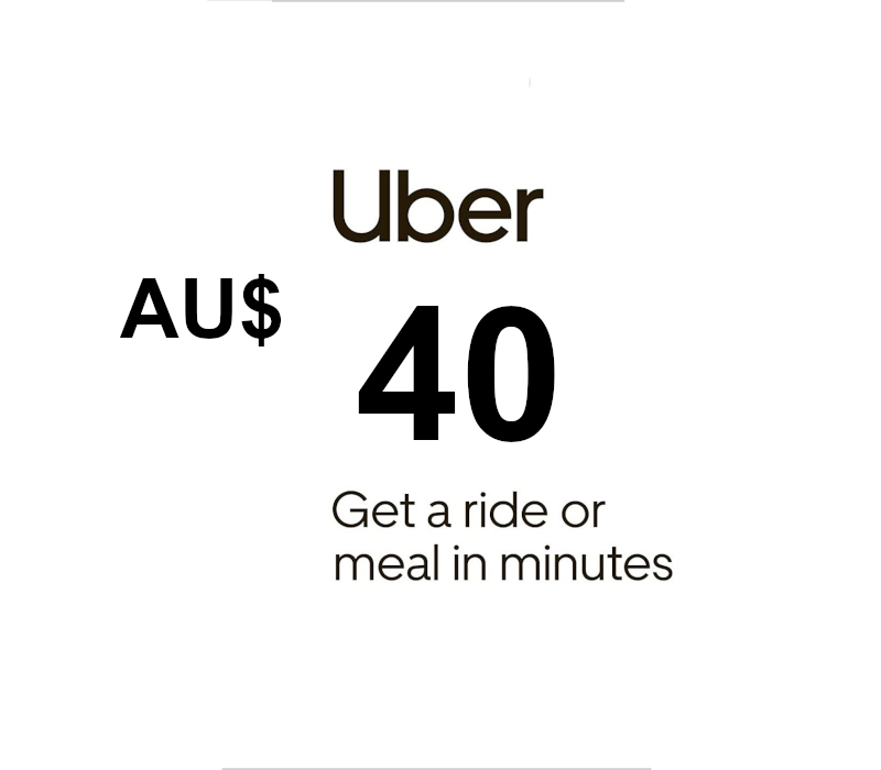 Uber AUD 40 Подарочная карта AU
