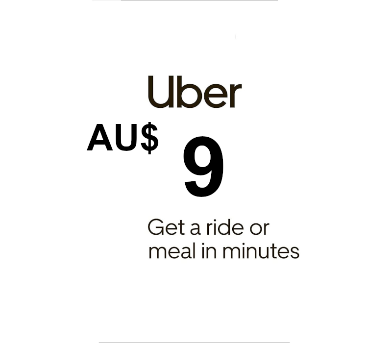 Uber AUD 9 Подарочная карта AU