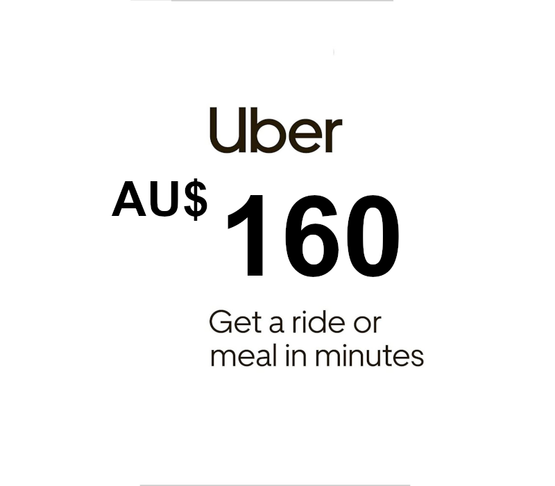Uber AUD 160 Подарочная карта AU