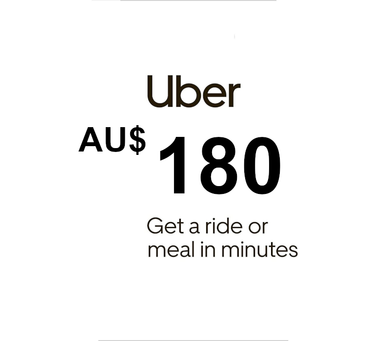 Uber AUD 180 Подарочная карта AU