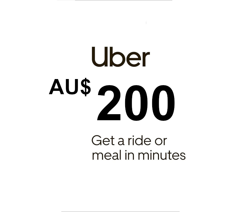 Uber AUD 200 Подарочная карта AU