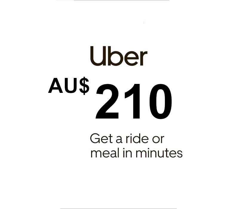 Uber AUD 210 Подарочная карта AU