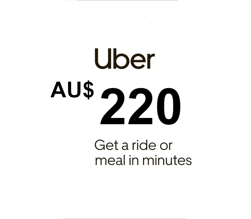 Uber AUD 220 Подарочная карта AU