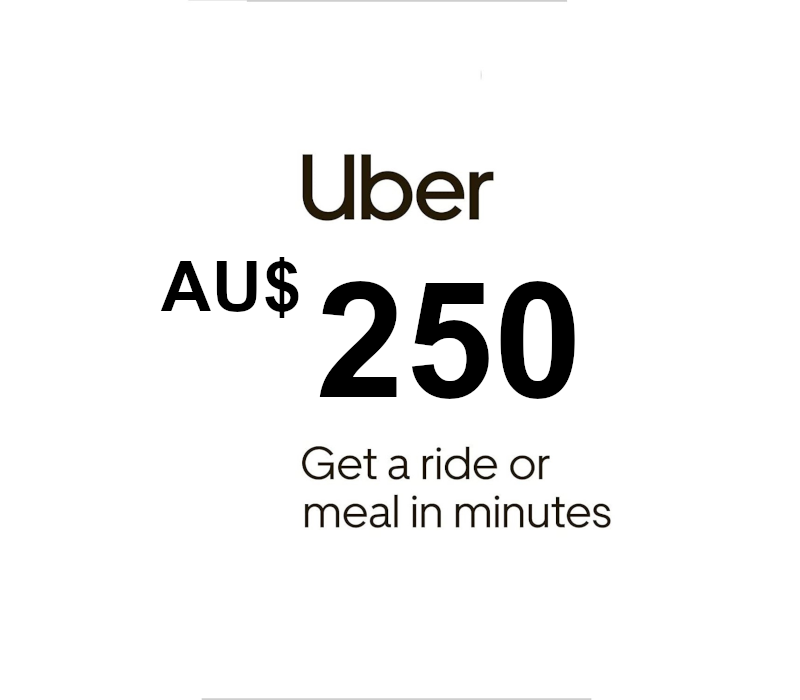Uber AUD 250 Подарочная карта AU