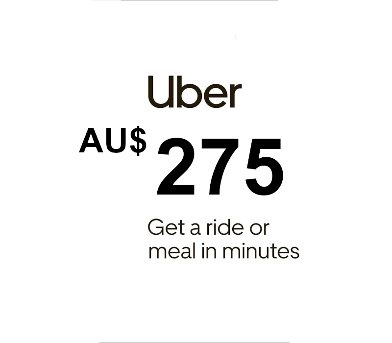 Uber AUD 275 Подарочная карта AU