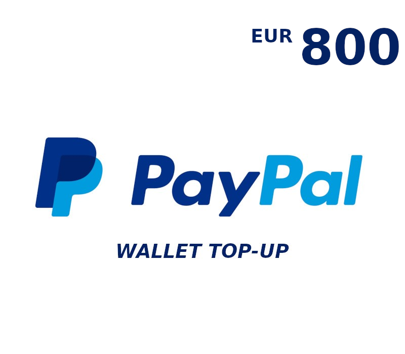 PayPal Wallet 800 EUR Top Up
