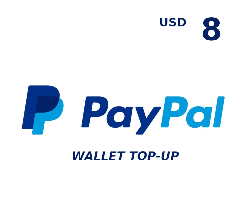 PayPal Wallet 8 USD Top Up