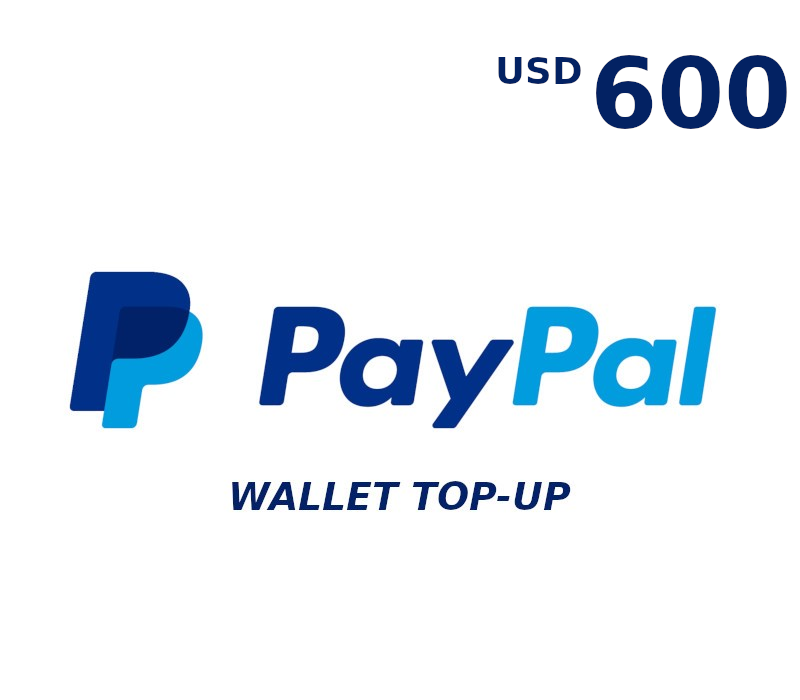 PayPal Wallet 600 USD Top Up