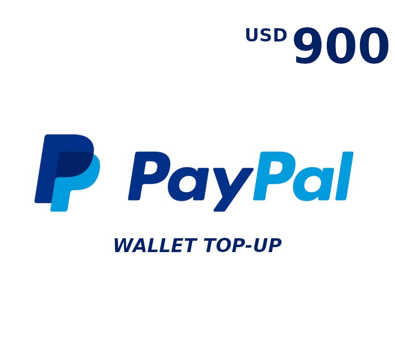 PayPal Wallet 900 USD Top Up