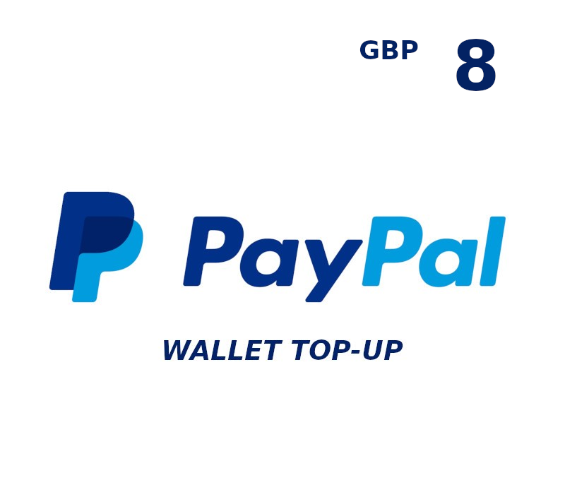 PayPal Wallet 8 GBP Top Up