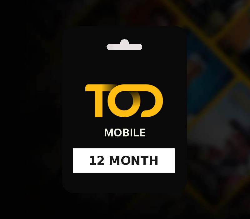 TOD TV Mobile 12 Month Subscription Key KW