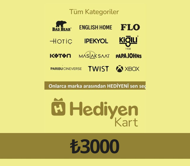 Hediyen KART - All Access TRY 3000 Gift Card TR