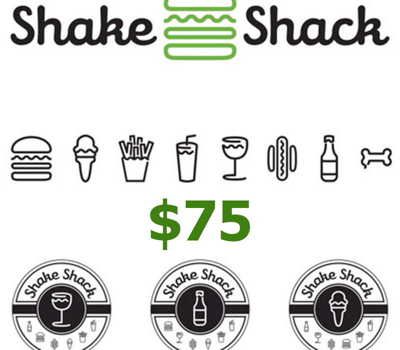 Shake Shack USD 75 Подарочная карта US