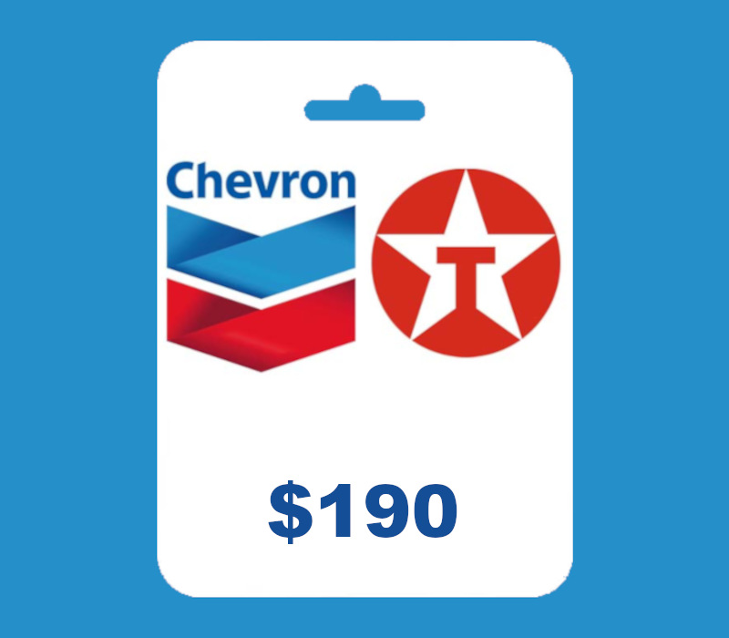 Chevron and Texaco USD 190 Подарочная карта US