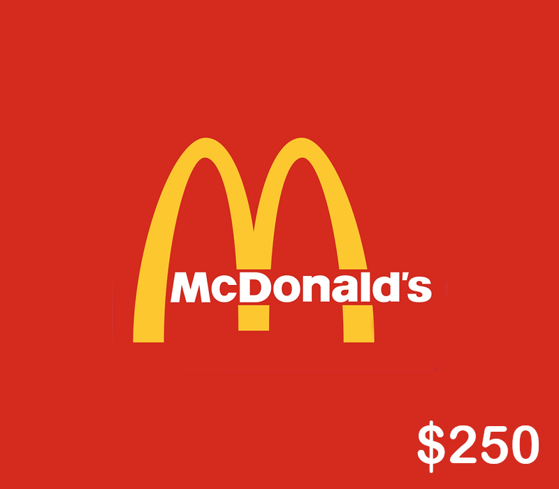 Mcdonalds USD 250 Подарочная карта SV