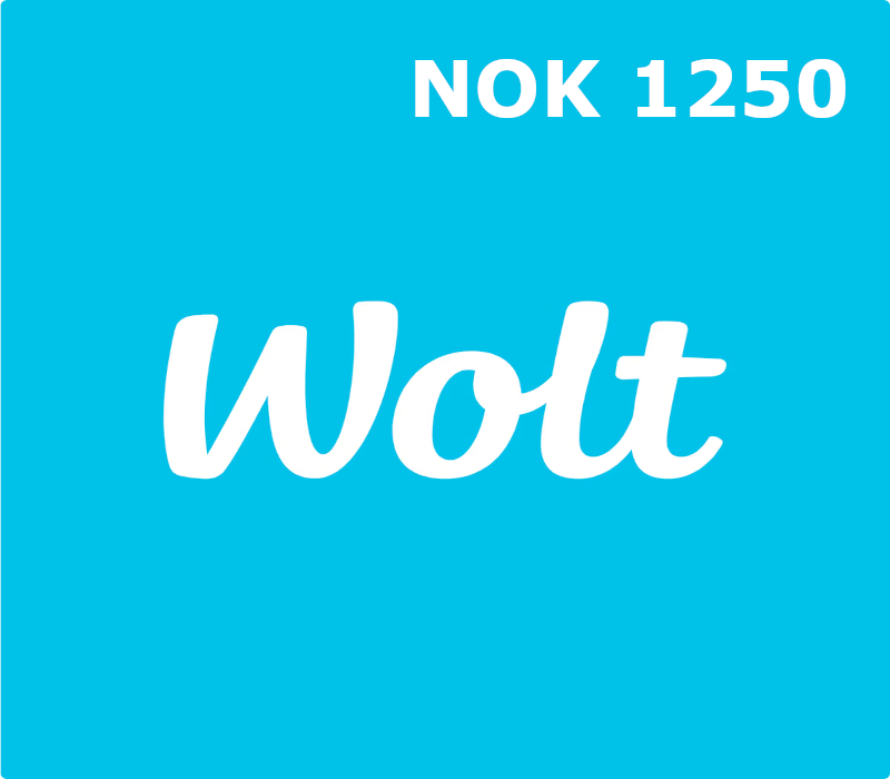 Wolt NOK 1250 Подарочная карта NO