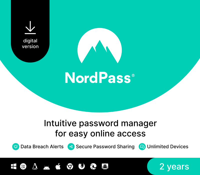 NordPass Premium Global Ключ (2 Years / Unlimited Devices)