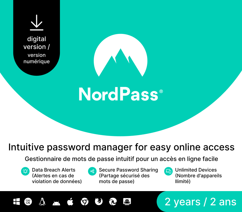 NordPass Premium CA Ключ (2 Years / Unlimited Devices)
