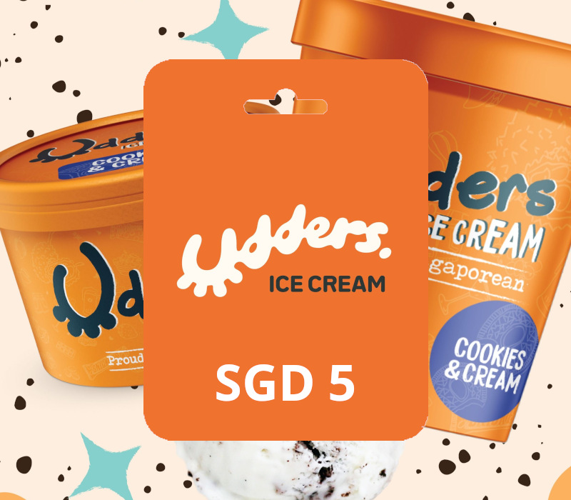 Udders Ice Cream SGD 5 Подарочная карта SG