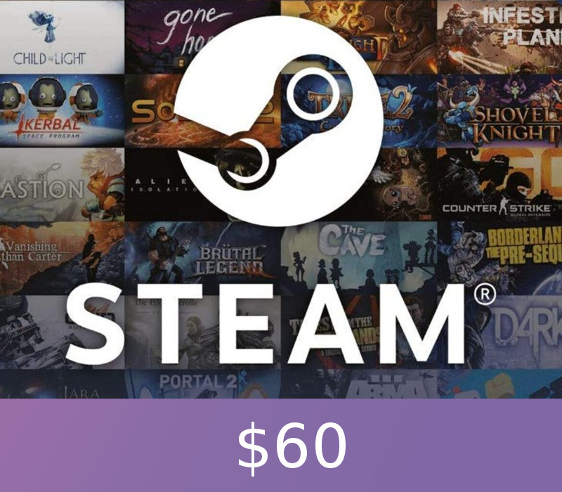 Steam Gift Card $60 US Activation Code
