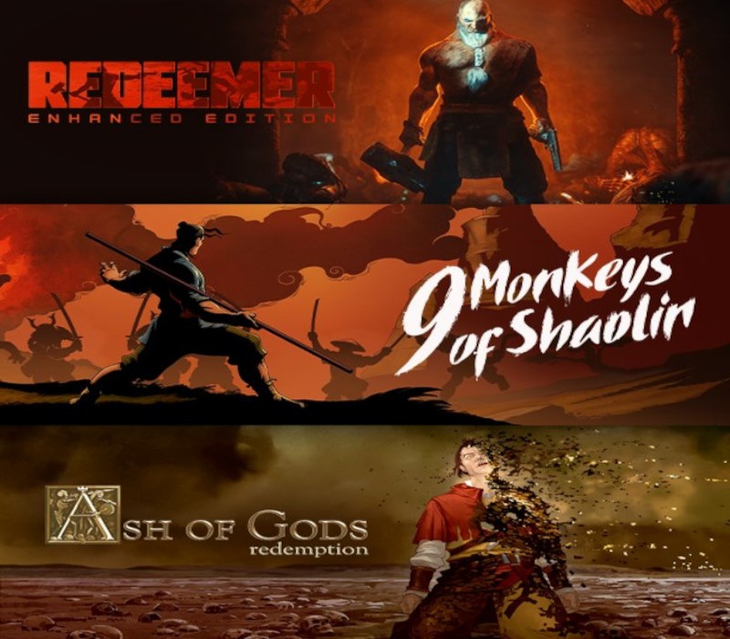 9 Monkeys of Shaolin + Ash of Gods + Redeemer: Набор AR XBOX One / Xbox Series X|S Ключ
