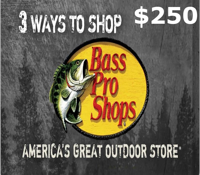 Bass Pro Shops $250 Подарочная карта US