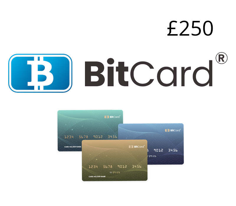 BitCard £250 Подарочная карта UK