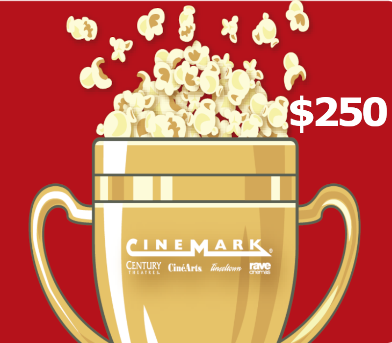 Cinemark Theatres $250 Подарочная карта US