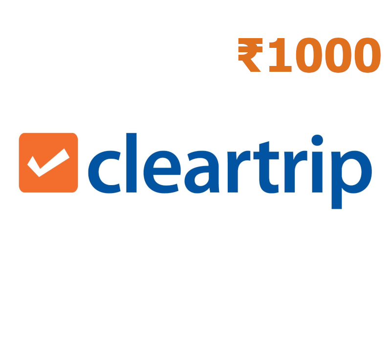 Cleartrip Flights & Hotels INR 1000 Подарочная карта IN