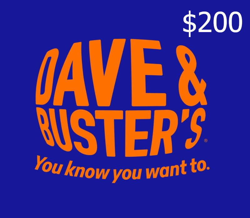 Dave & Buster's $200 Подарочная карта US