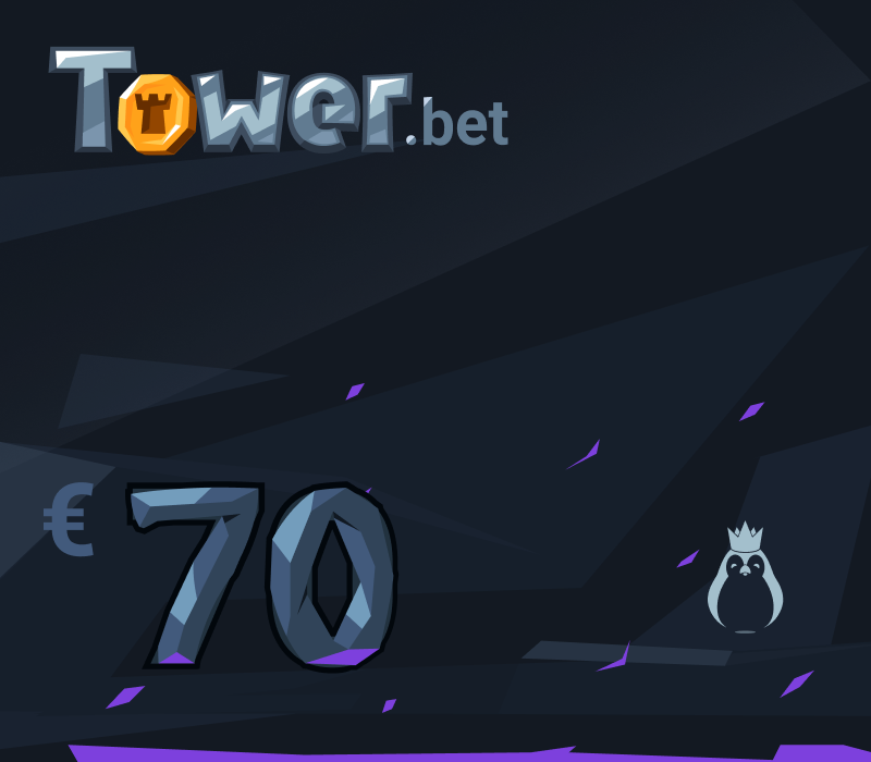 Tower.bet 70 EUR in BTC Подарочная карта