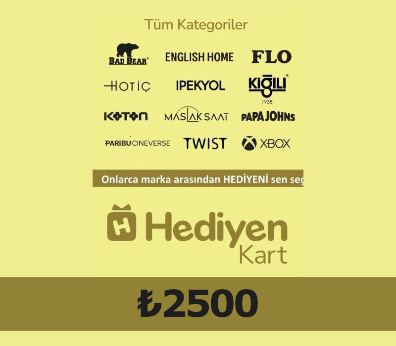Hediyen KART - All Access ₺2500 Подарочная карта TR